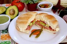 Torta de Cecina Enchilada con Quesillo