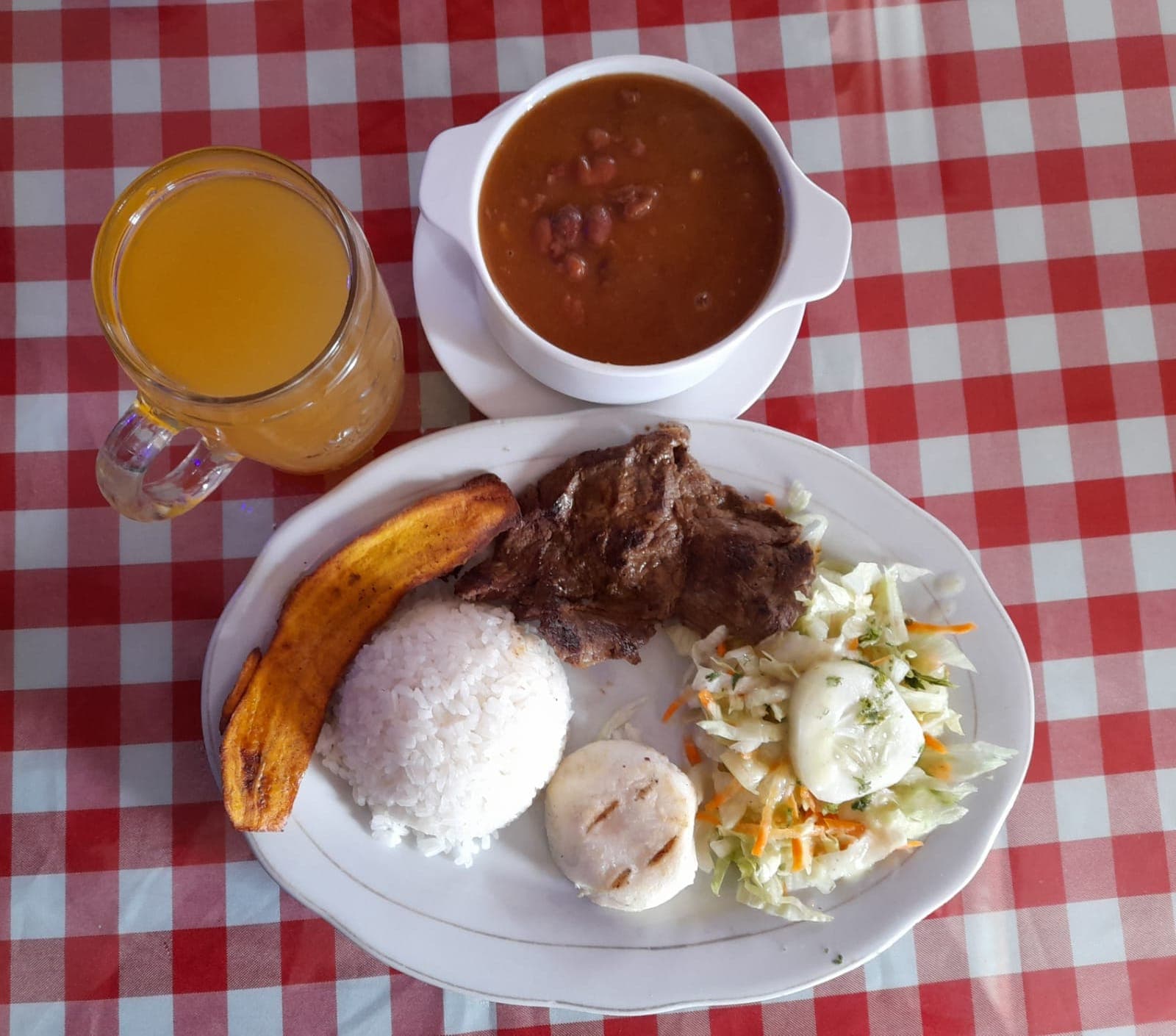 Menú con carne