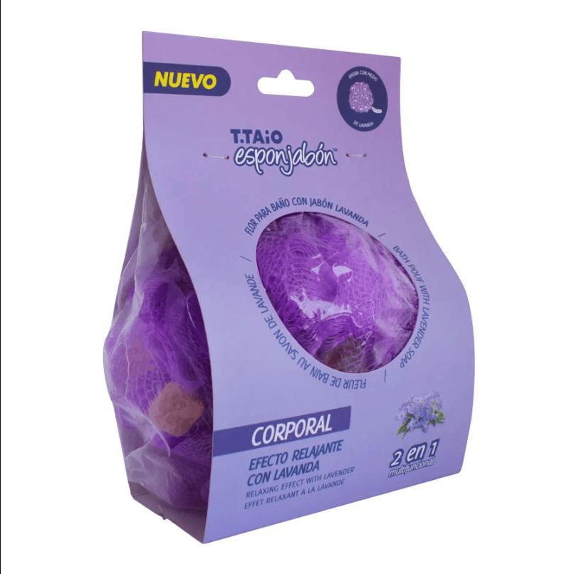 Borla Esponja con Jabón de Lavanda 2 en 1