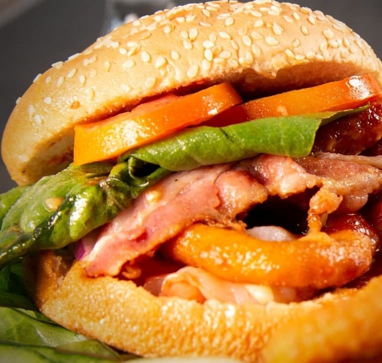 Hamburguesa Western BBQ De Camarón