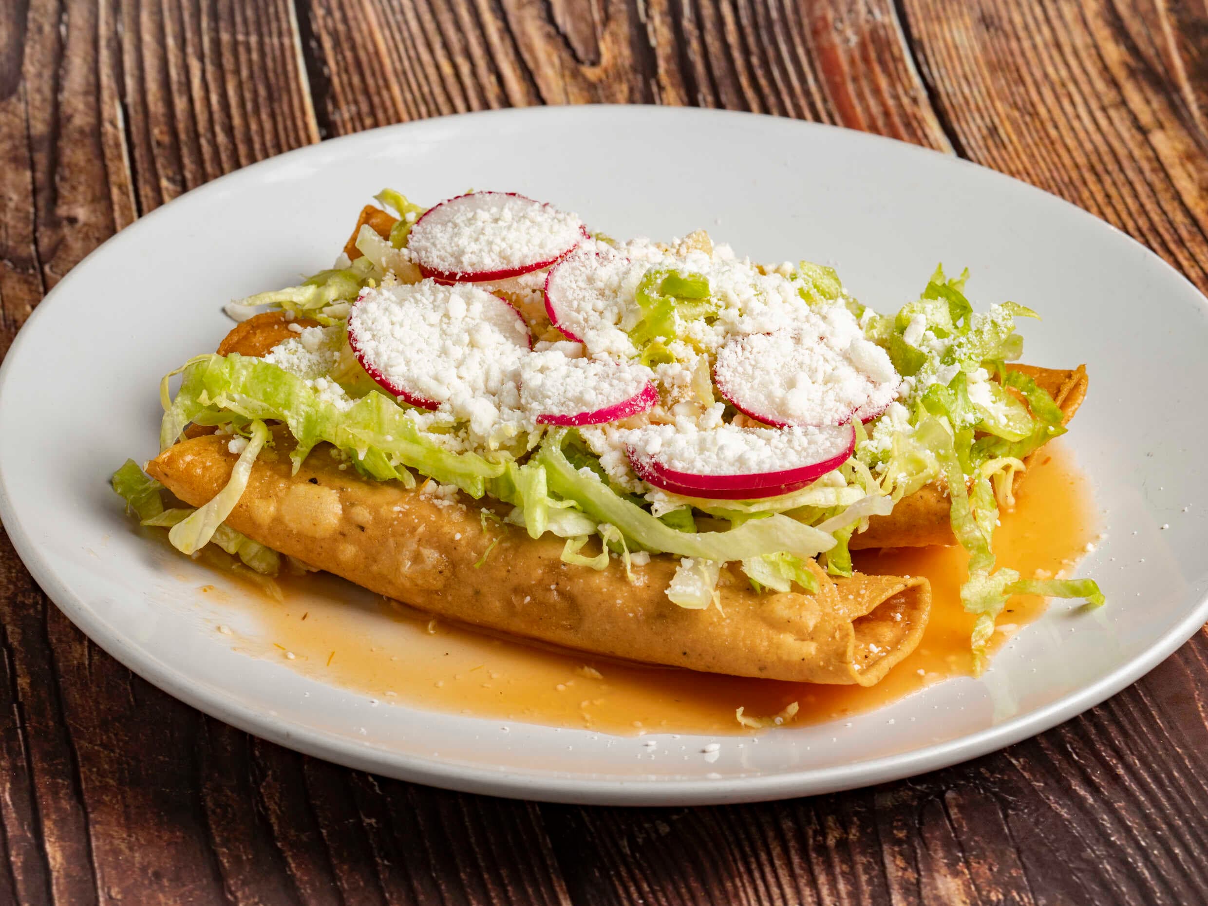 Taco dorado de papa