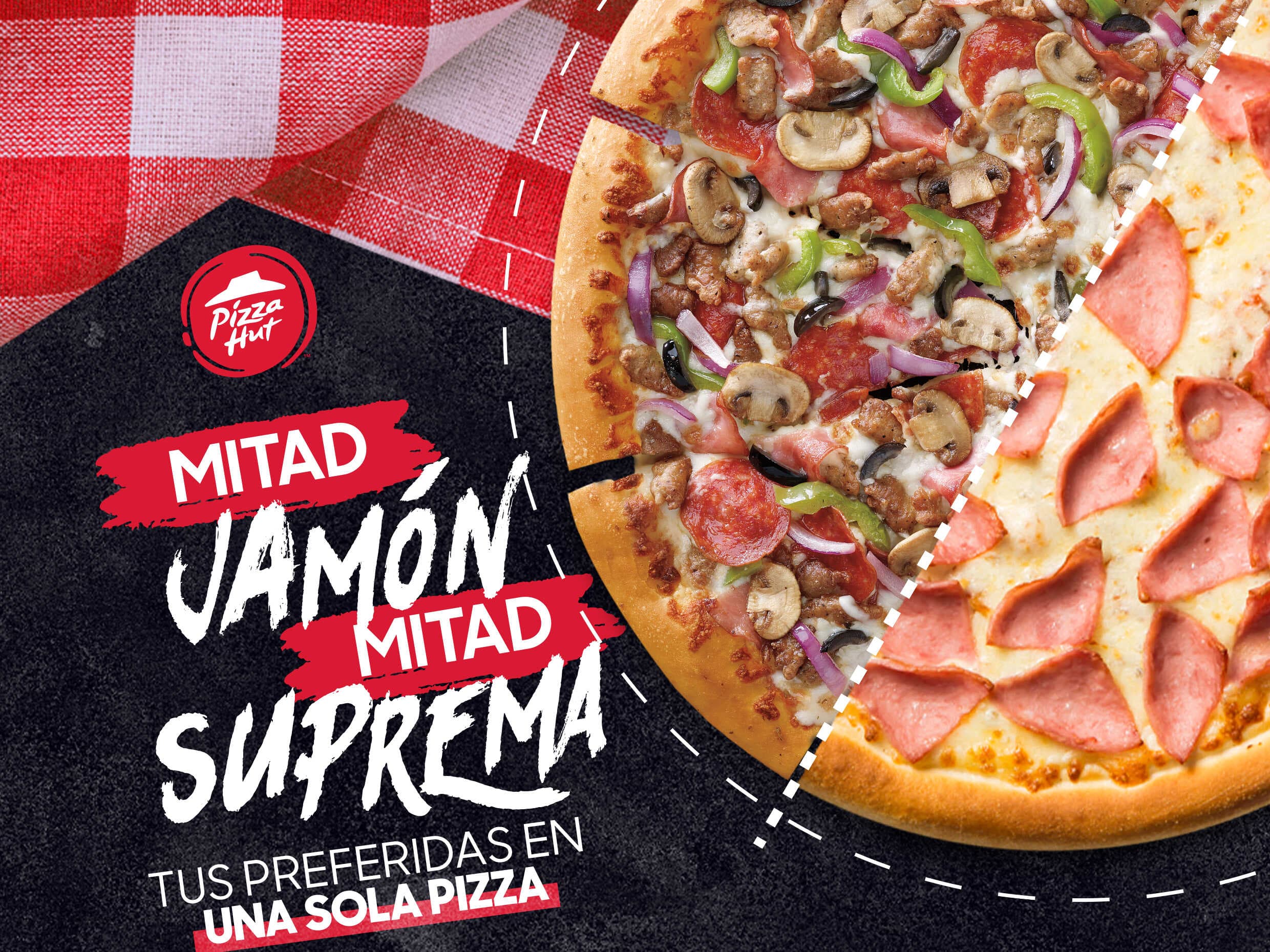 Pizza en Mitades