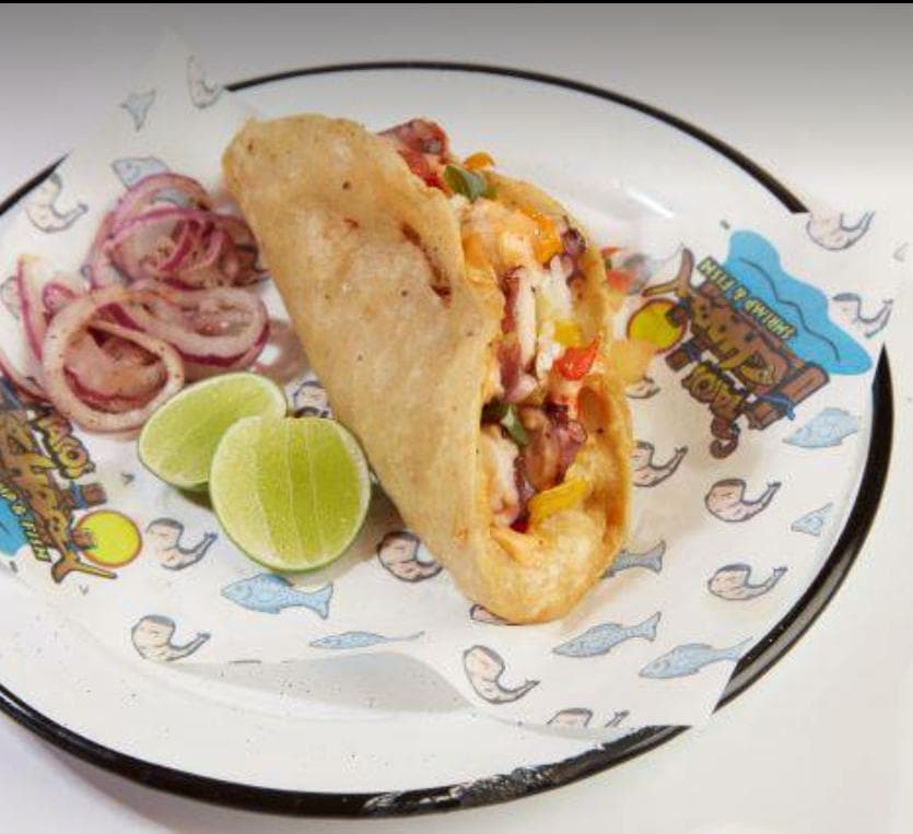 Taco Dorado de Pulpo