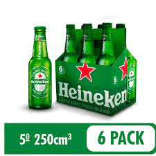 Six Pack Cerveza Heineken Lager Botella 330 ml