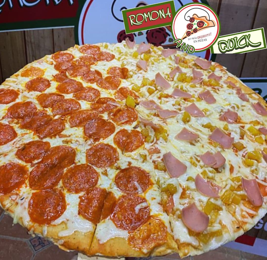 Pizza Mediana Mitad y Mitad