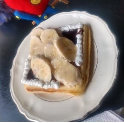 Waffle con Plátano