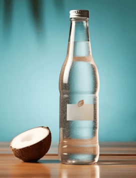 Agua de Coco Botella Litro de Vidrio