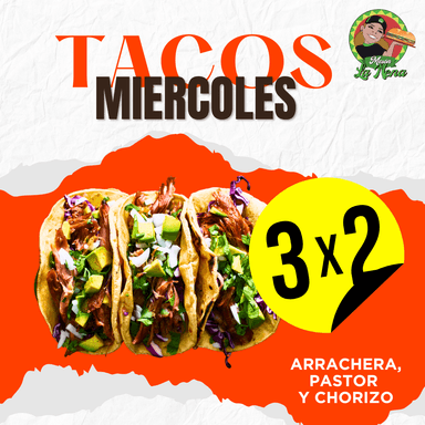 PROMO MIERCOLES Tacos al 3x2