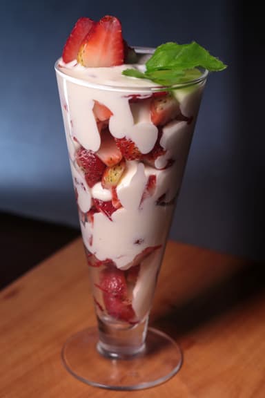 Fresas con crema