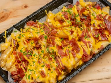 Papas Cheddar y Panceta Dulce