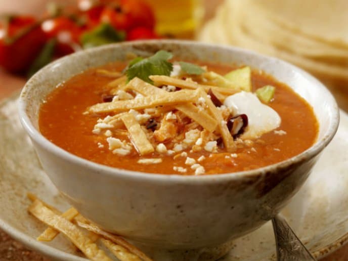 Sopa de Tortilla con Pollo