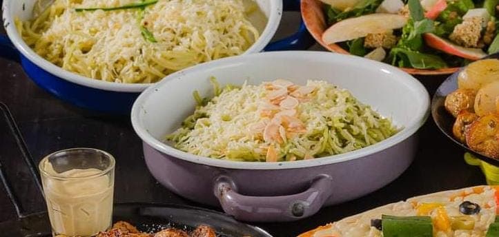 Pasta Pesto + Papas Cambray