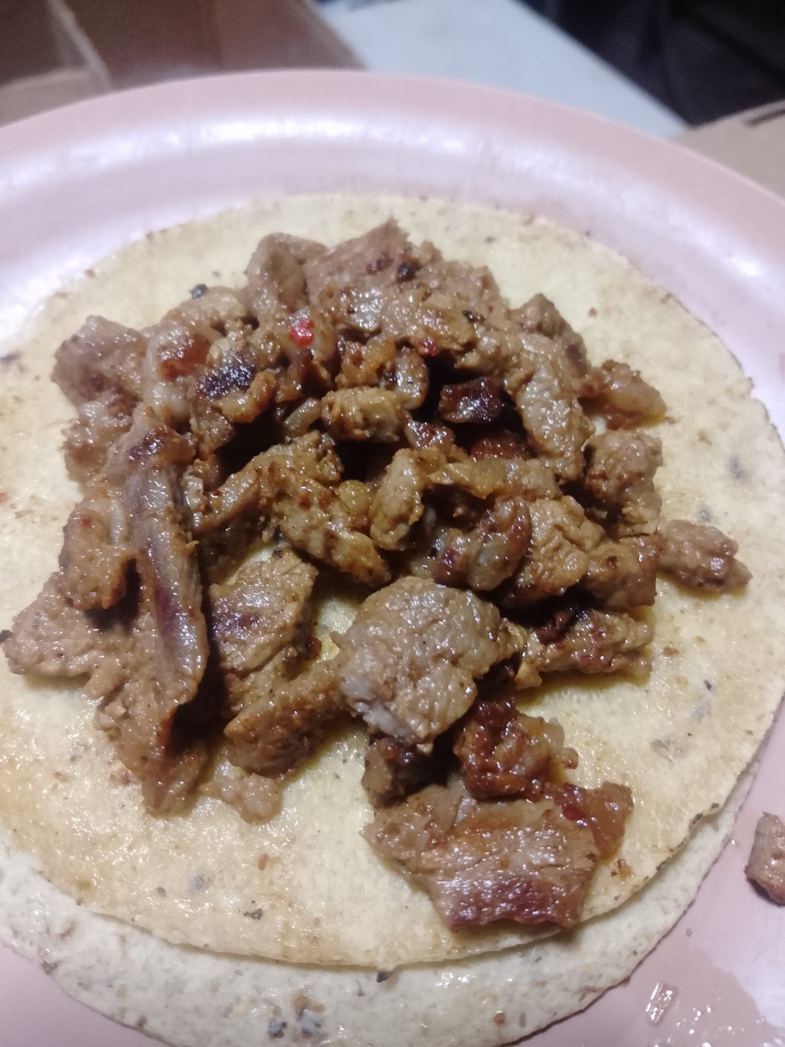 Taco de Bistec de Maíz.