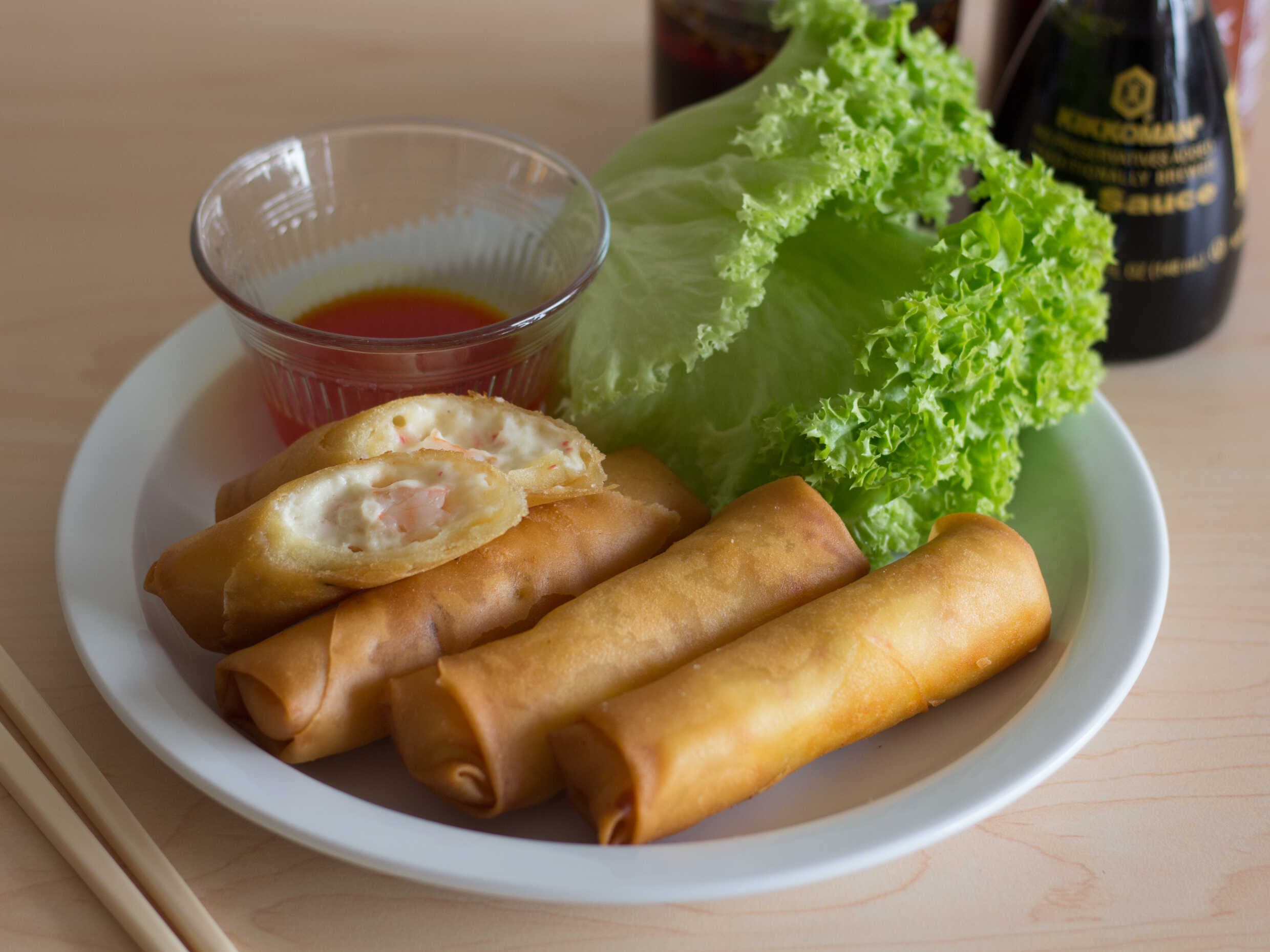 A5 Egg Rolls de Queso con Camarón