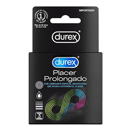 Preservativo Placer Prolongado Durex Caja 3 Uds