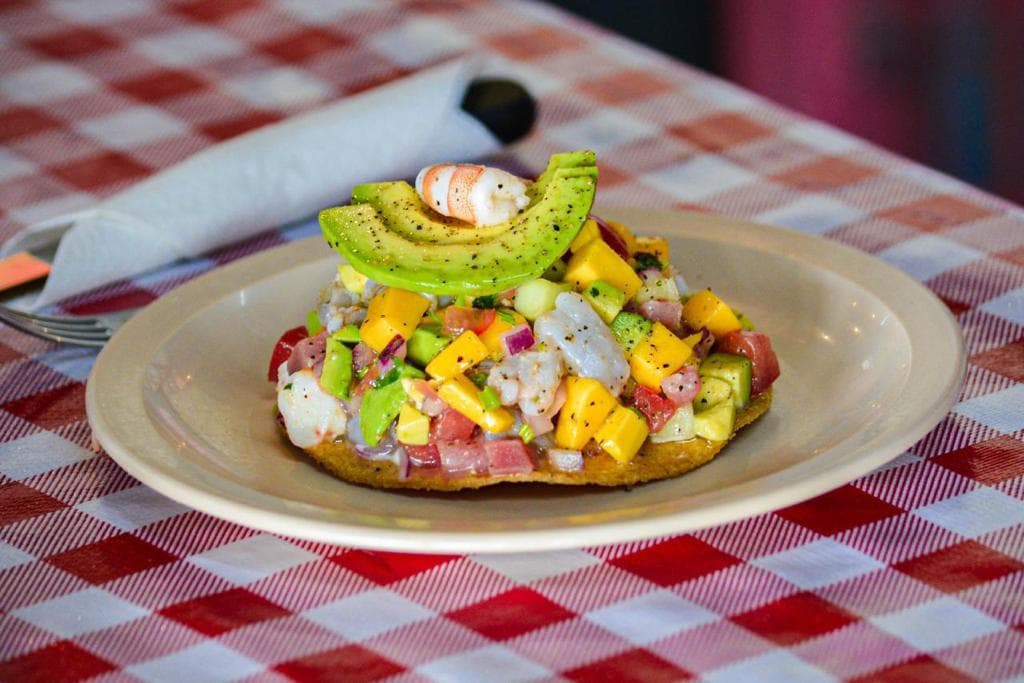 Tostada Ceviche Mango