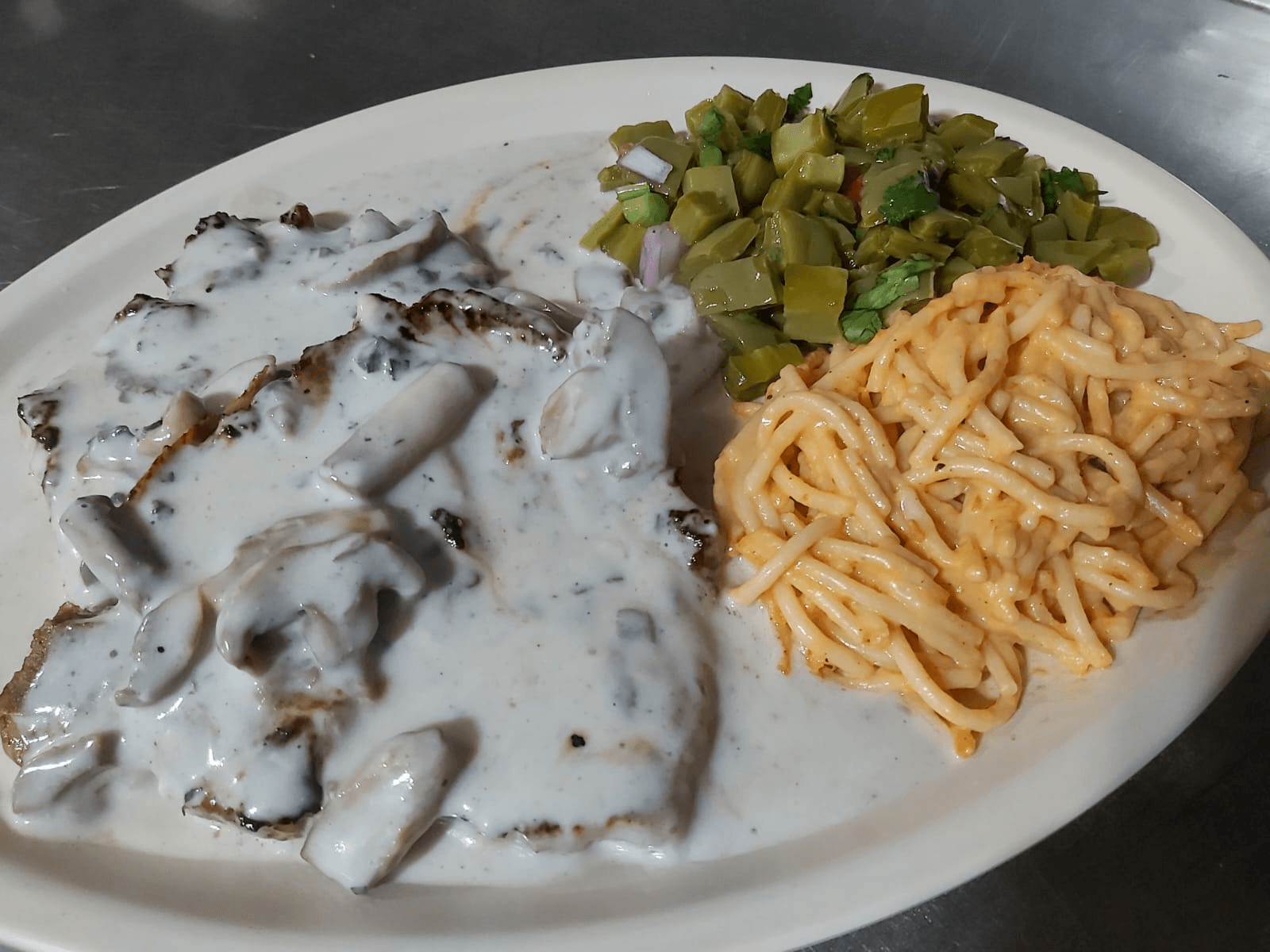 Chuletas en Crema de Champiñones
