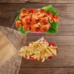 24 piezas de alitas mas 220gr de paps ala francesa