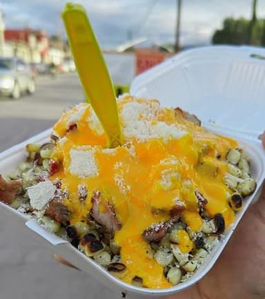 Elote c/Arrachera (Elote desgranad Asado o cocido)