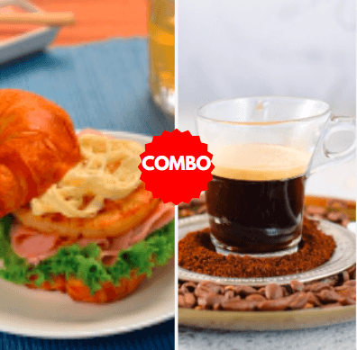 Cuernito de Jamón y Café de Olla
