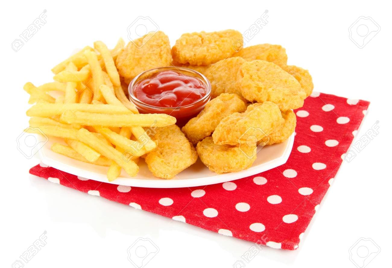 Nuggets de Pollo con Papas a la Francesa