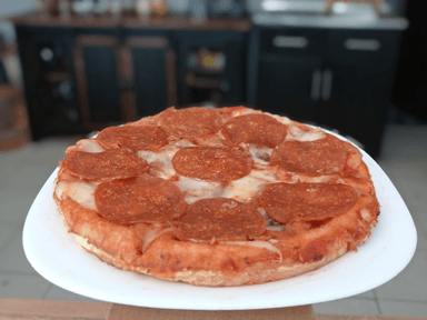 Waffle de Pizza Pepperoni.