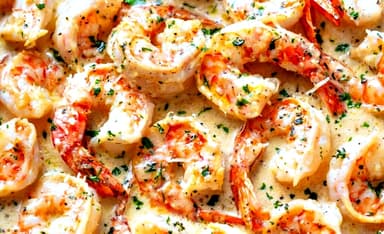 Camarones Salsa Blanca medianos