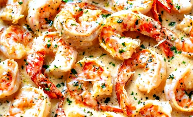 Camarones Salsa Blanca medianos