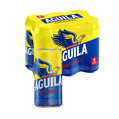 Six Pack Cerveza Aguila original lata x 269 ml