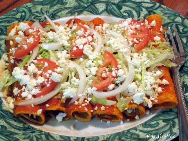 Enchiladas Rojas de jitomate