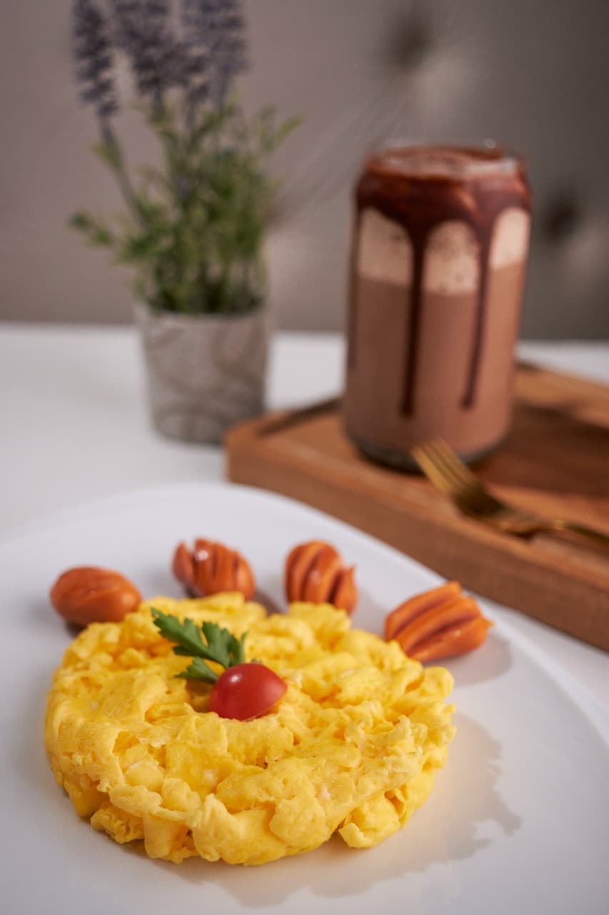Menú infantil con Huevos Revueltos