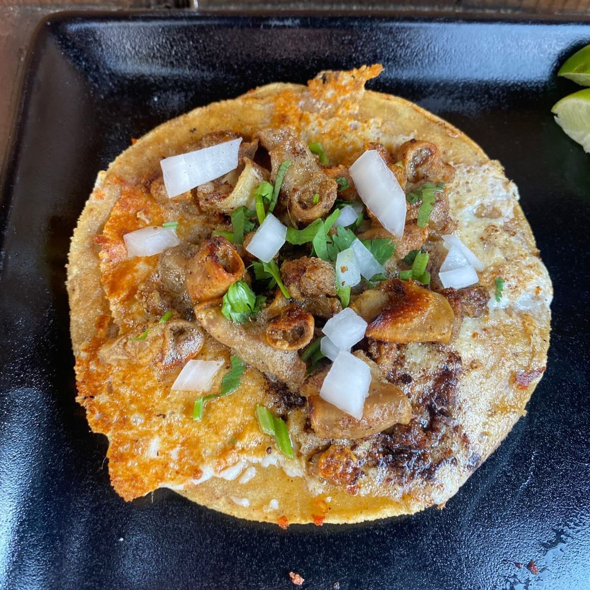 Taco Planchado de tripa