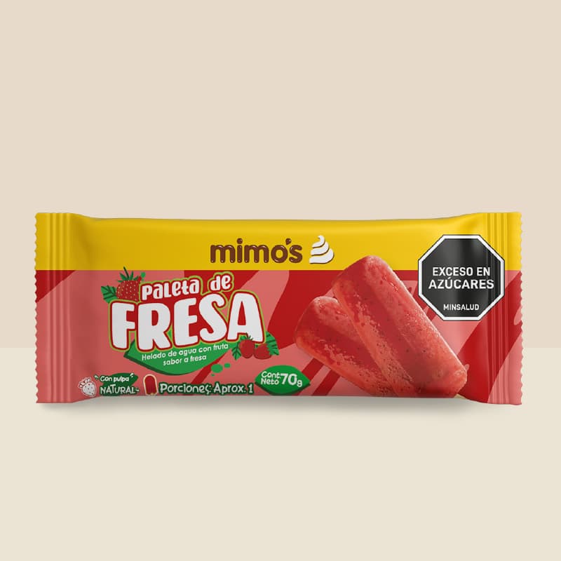 Paleta fruta Fresa
