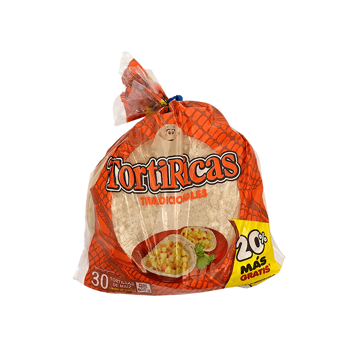 Tortilla de Maíz Tortirica 25 uds