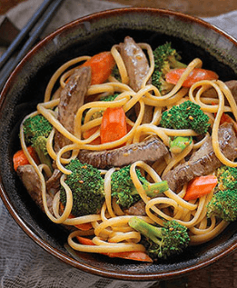 Pasta Udon de Camarón