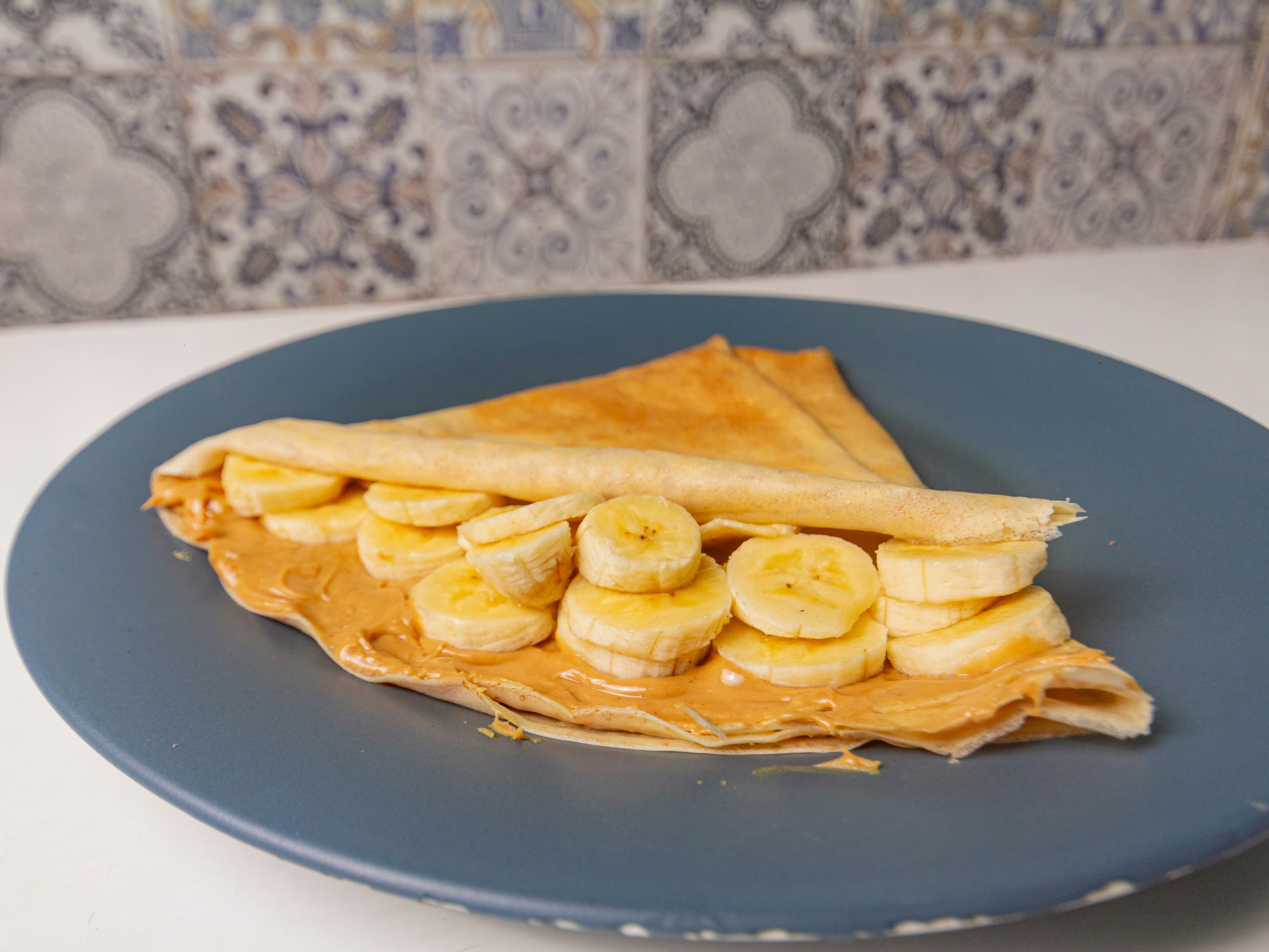 Crema de maní con Plátano