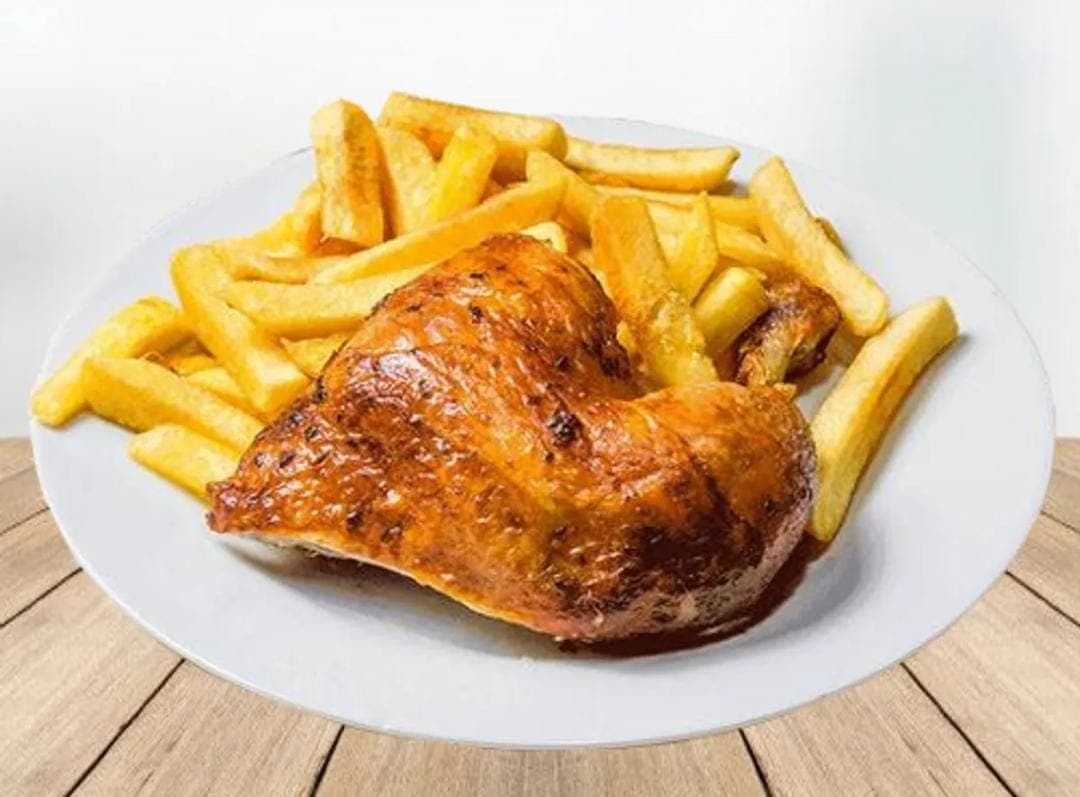 1/4 de pollo frito