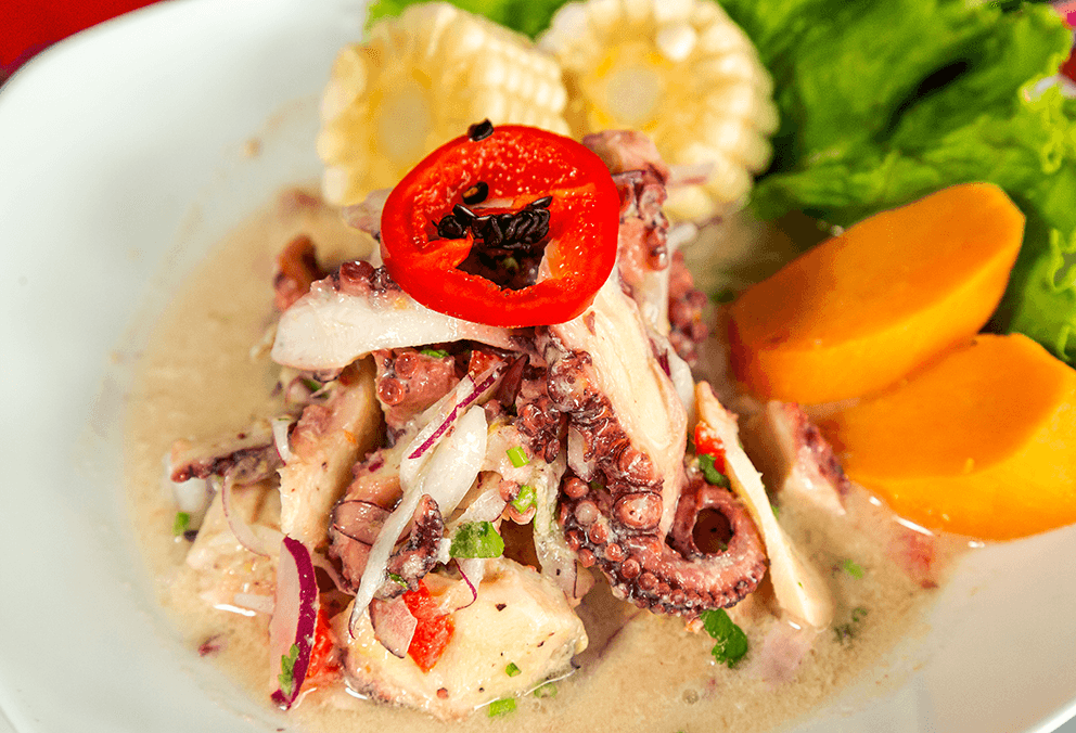 Ceviche de Pescado con Pulpo