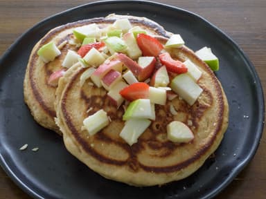 Hot cakes con fruta