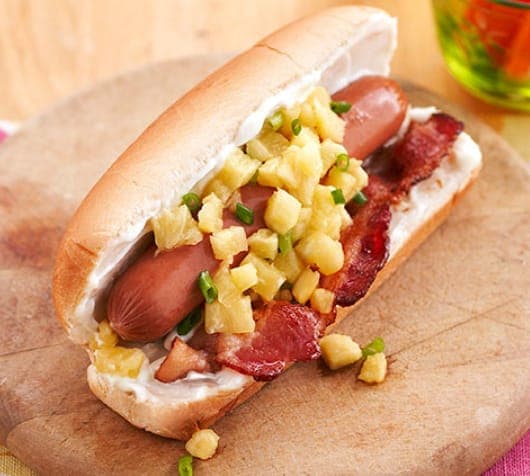 Hot dogs hawaiano