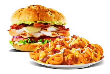 1 Turkey Avocado + 1 Loaded Curly Fries