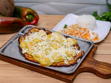 Patacones con camaron