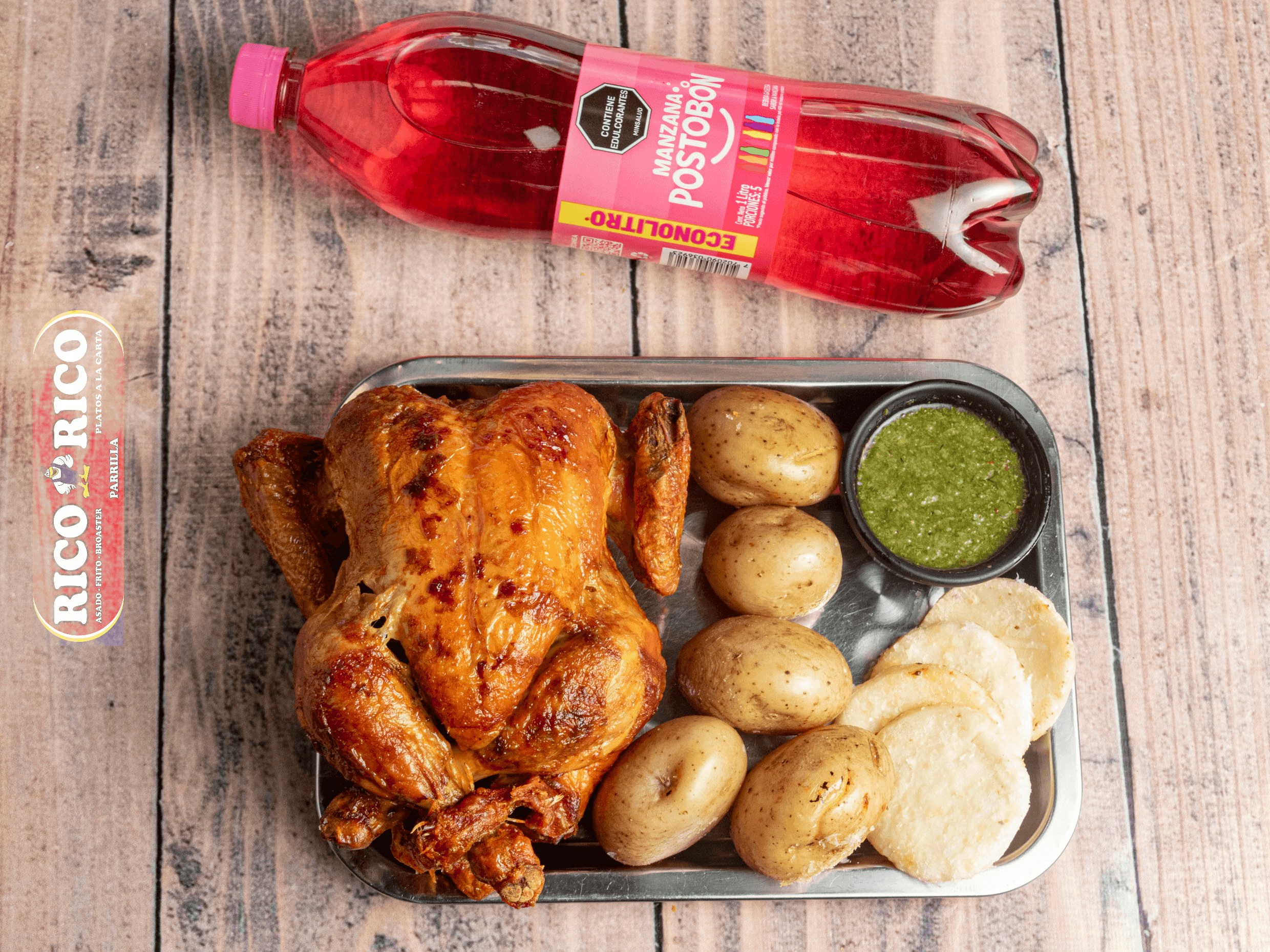 Combo 1 Pollo Asado ó Broaster+ Gratis Bebida