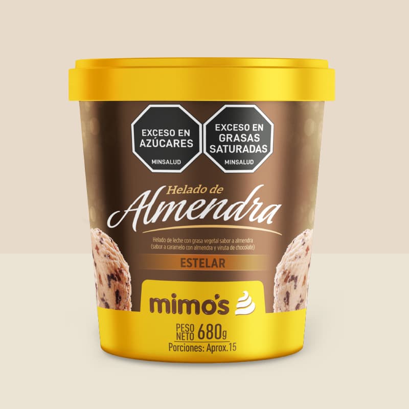 Litro Helado Estelar Almendra