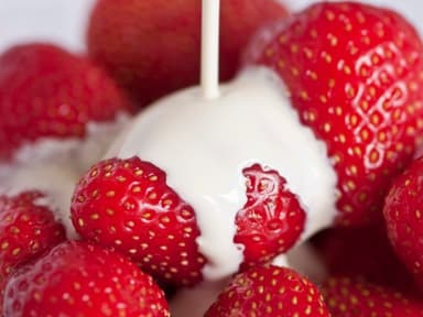 Fresas con crema