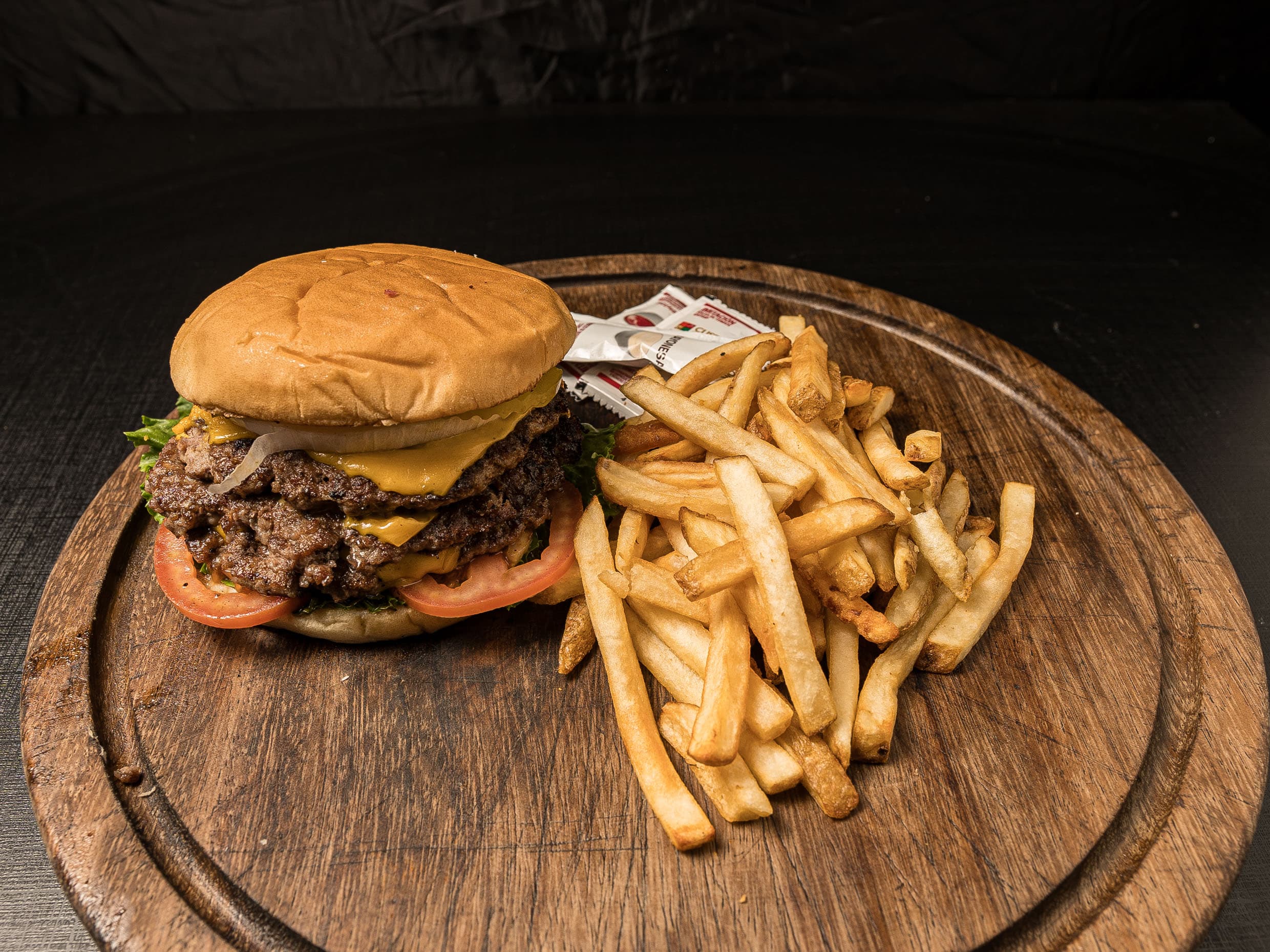 Triple American Burger & Fries