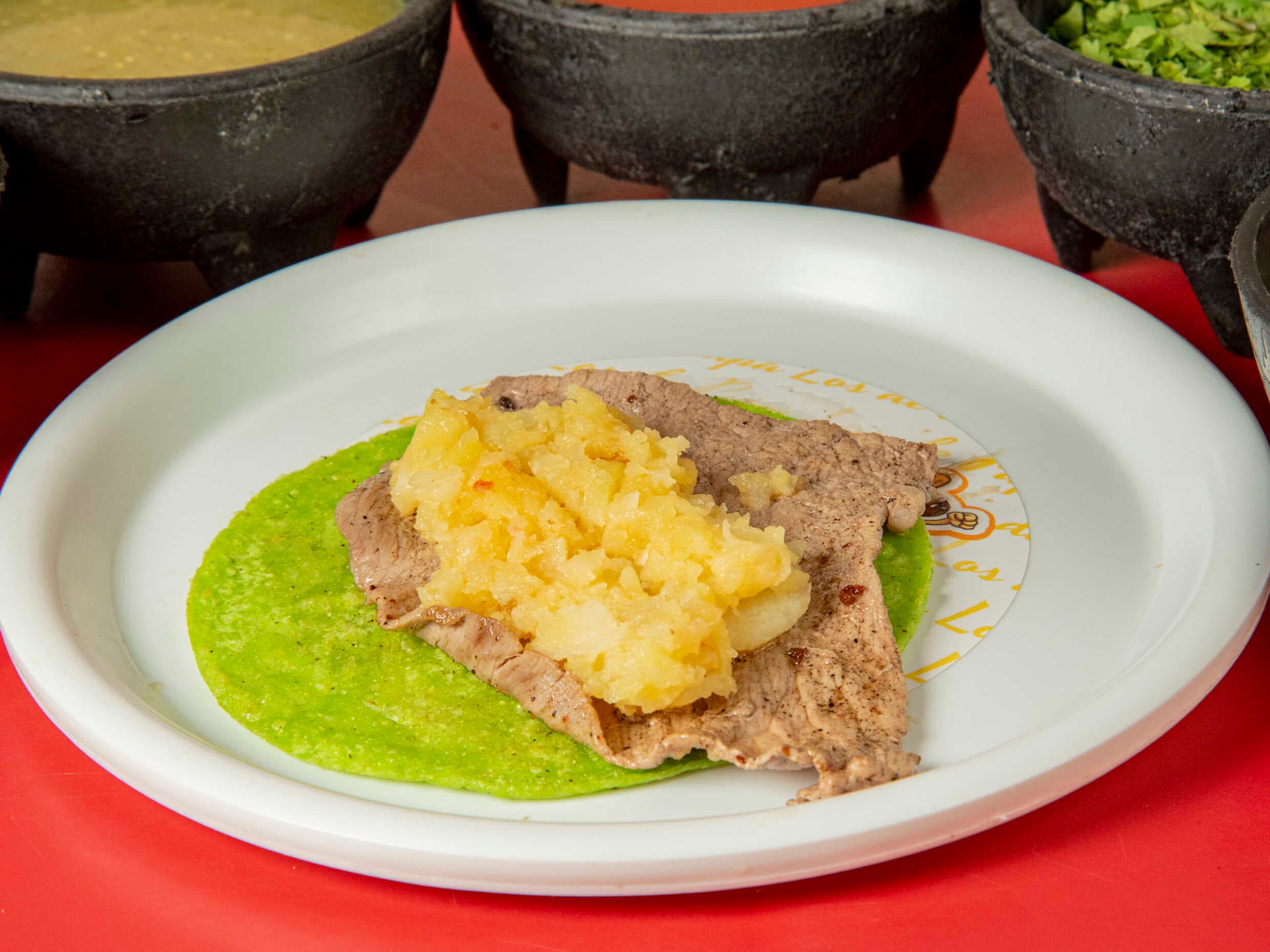 Taco Fit Bistec con Papa