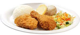 Bandeja con Pollo Broaster