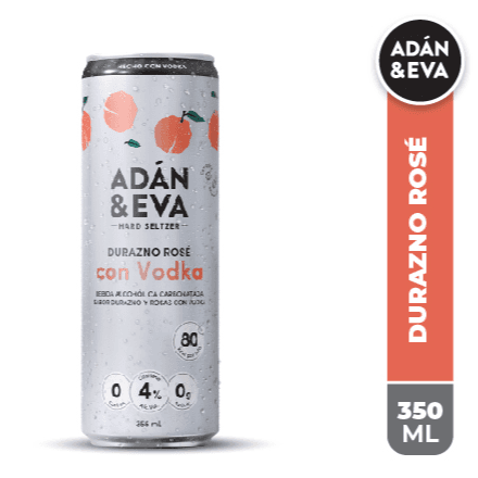 Adán & Eva Durazno Rose Con Vodka Lata 355 ml 7847