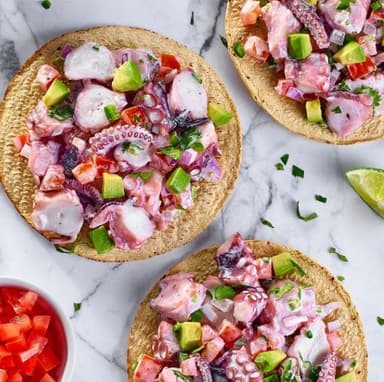 Tostadas de pulpo